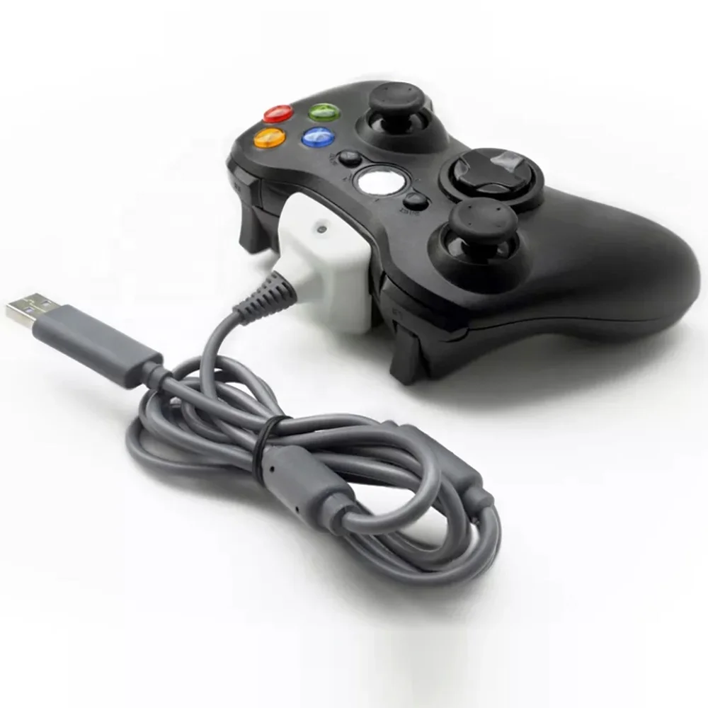 USB Charge Cable for XBOX 360 Slim Wireless Game Controller Charging Cord Wire Cable for Xbox360 Joystick Black/Grey