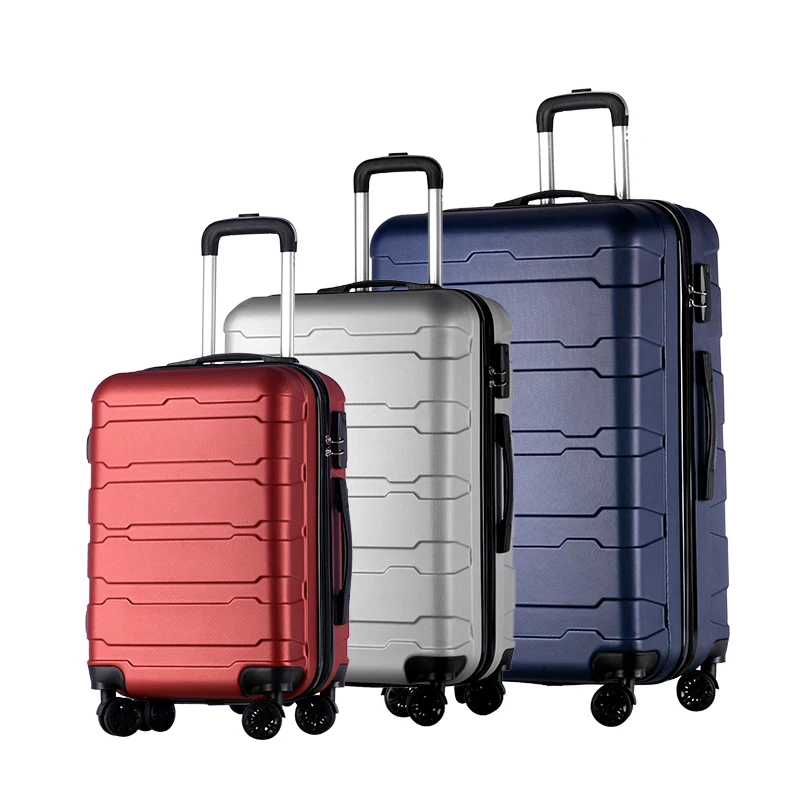 Customized Travel Luggage ABS Wholesale Suitcase 3 Pieces Set Luggage