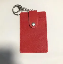 PU card holder with keychain