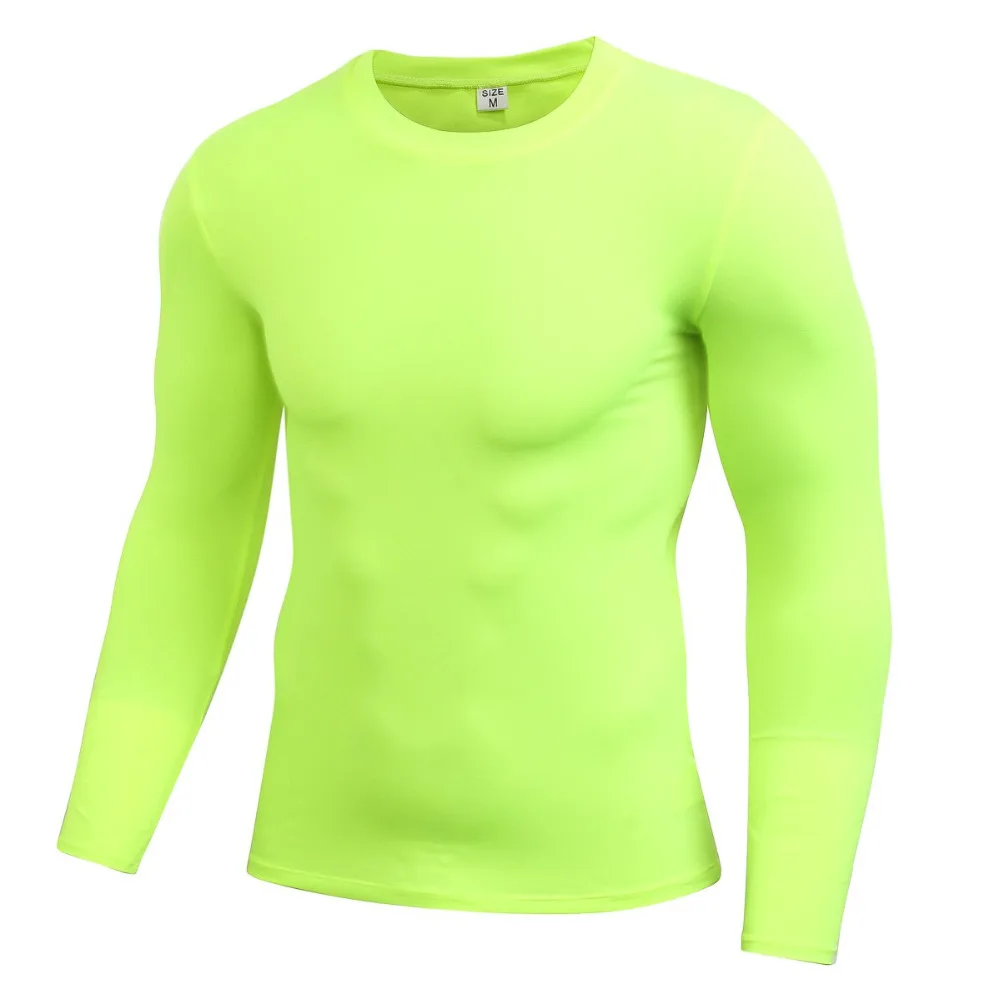 Men Long Sleeve Sports Compression Basketball Football Tops Tight T Shirts