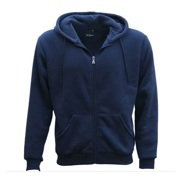 New Mens Hoodies Zip Up Hooded Fleece Zipper Top Plain Jacket Warm Coat Jumper