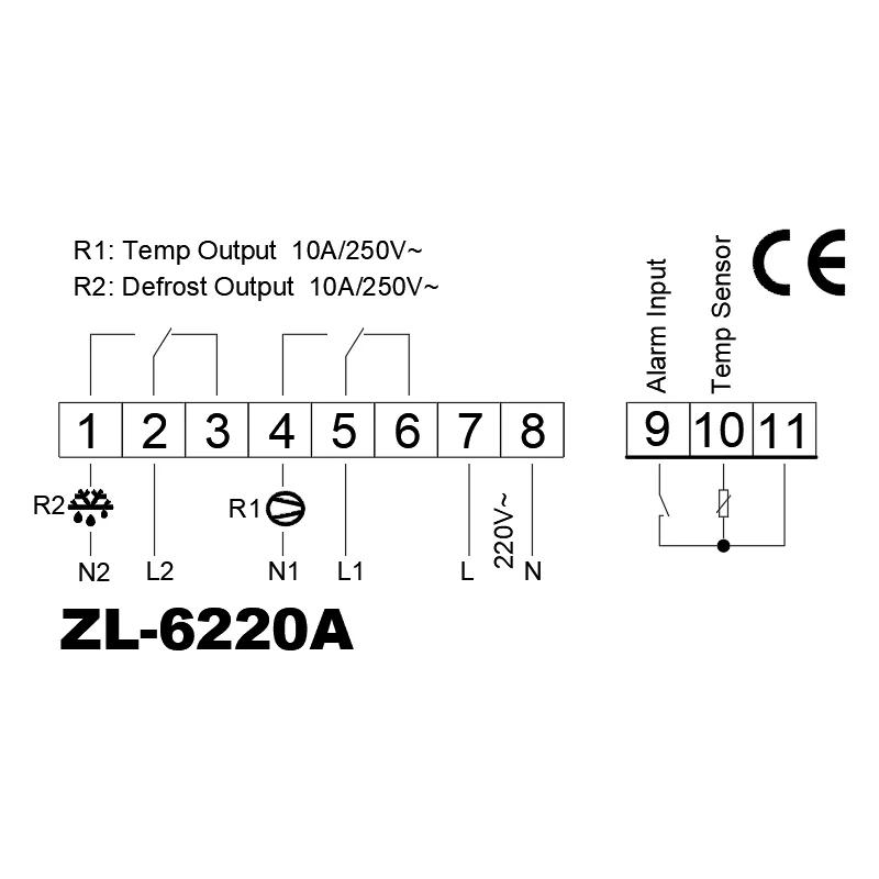 ZL-6220A, Digital, Thermostat,  Temperature Controller,  Cold Storage Temperature Controller, Lilytech
