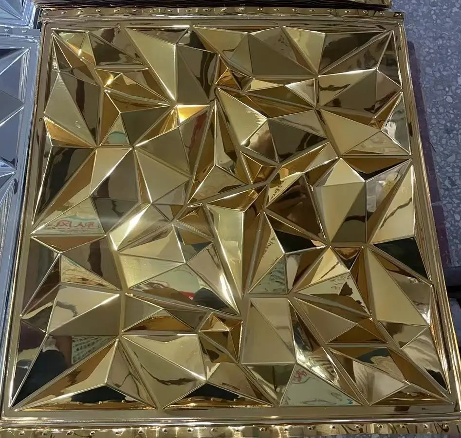 Высокое качество легкие 3D ПВХ обои 3d настенная панель золото с дизайн для украшения интерьера