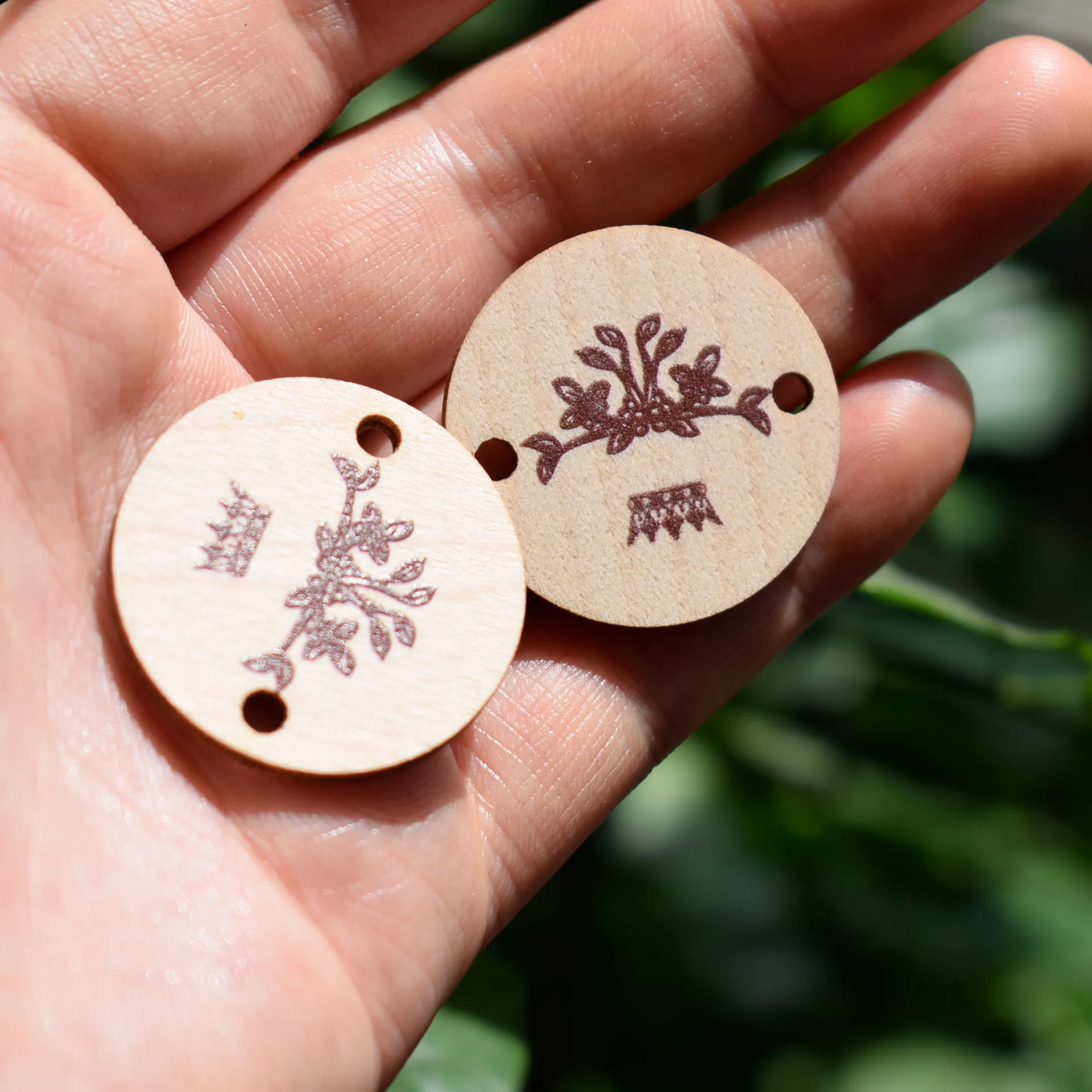 Custom  RFID chip one-time concert braided wristband with an NFC wooden dial