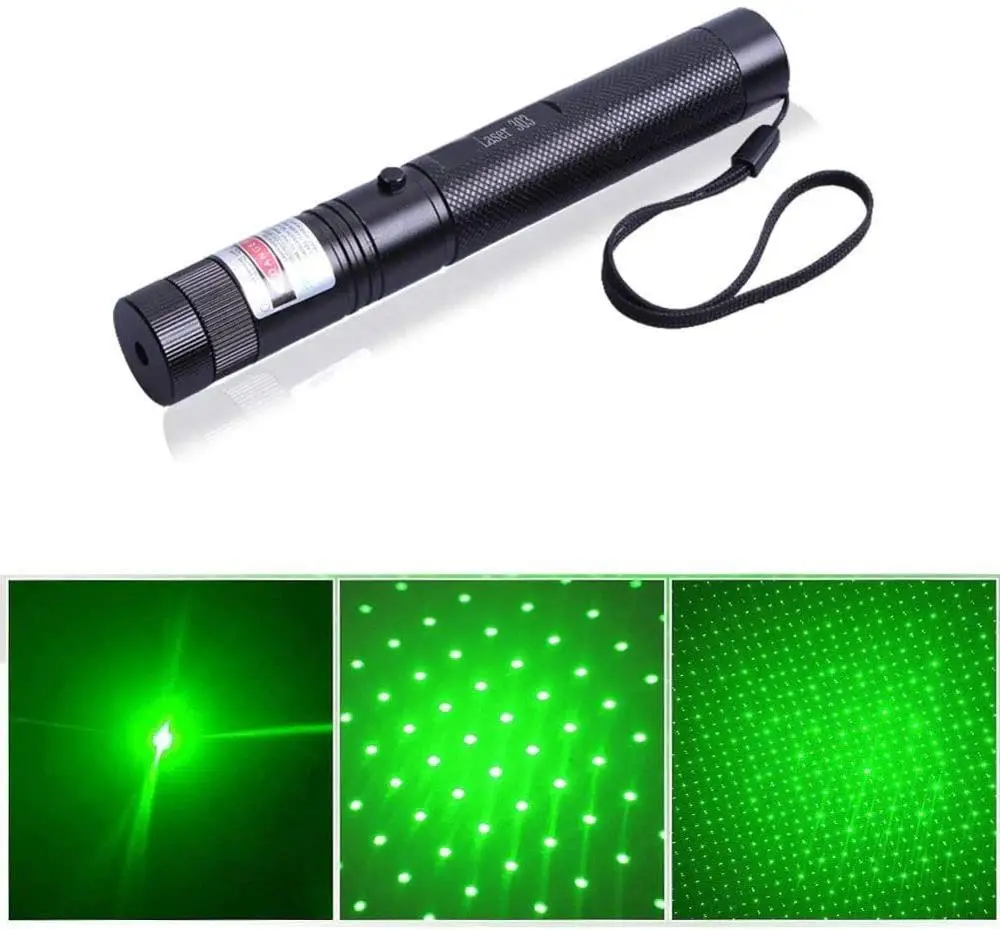 
Green Light Flashlight, Tactical High-Power Pen Visible Beam 303 laser pointer green With Adjustable Focus 