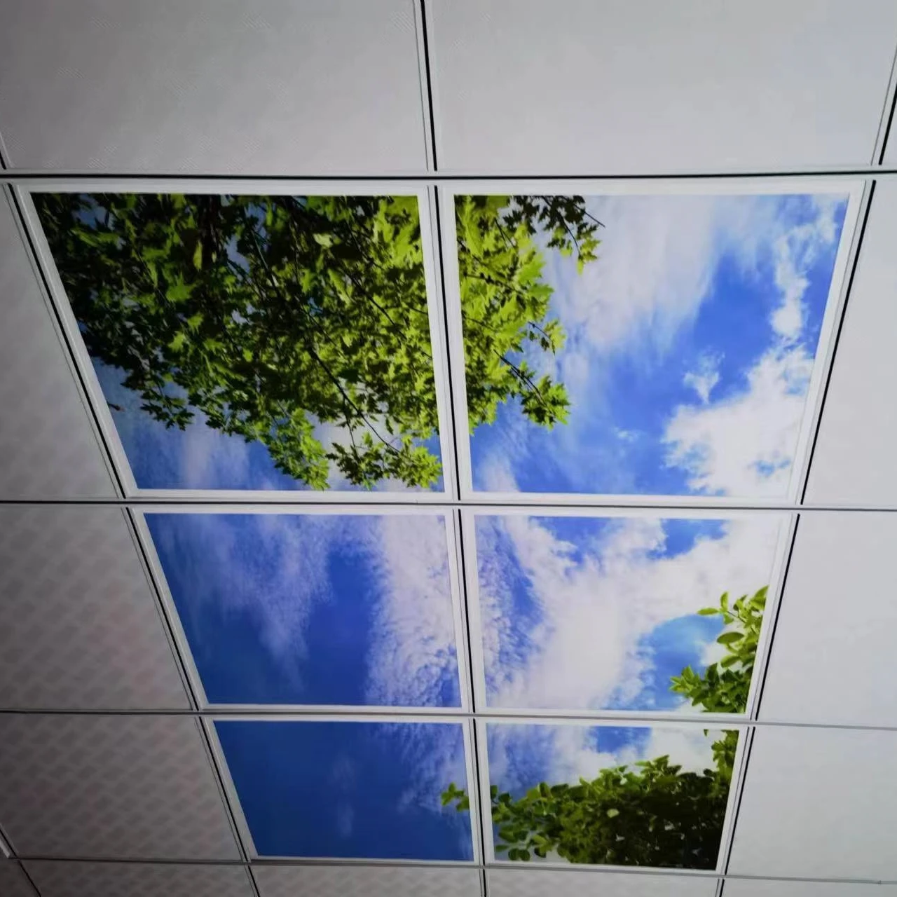 Светодиодная панель Jiaxing Заводская световая 2 х2 фута Sky light Cloud 600*600 LED 603*603 595x595