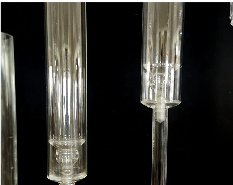 holiday decoration 6 arm candle holder clear candle stand acrylic candle stands for weddings