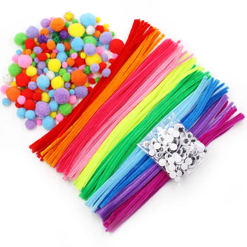 Custom Eco Friendly Home School Arts And Crafts Sets Kits Colorful Pipe Cleaner Gifts And Crafts Set For Children