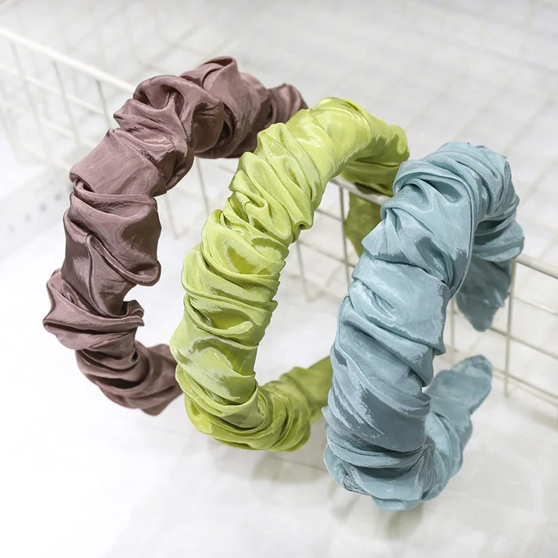 
Fashion Headband Pleated Hair Hoop Solid Accessories 