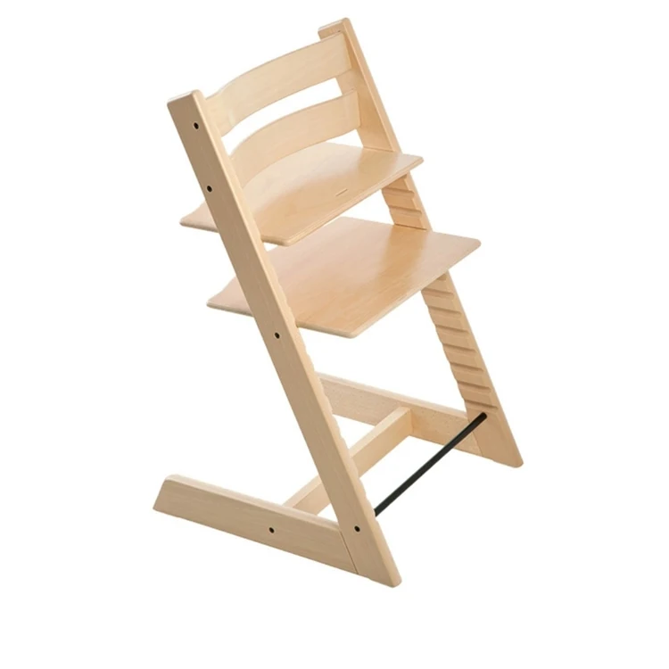 
Natural Birch Adjustable Baby High Dining Table And Chair, Easy To Clean Baby Dining Chair baby sitting up seat 