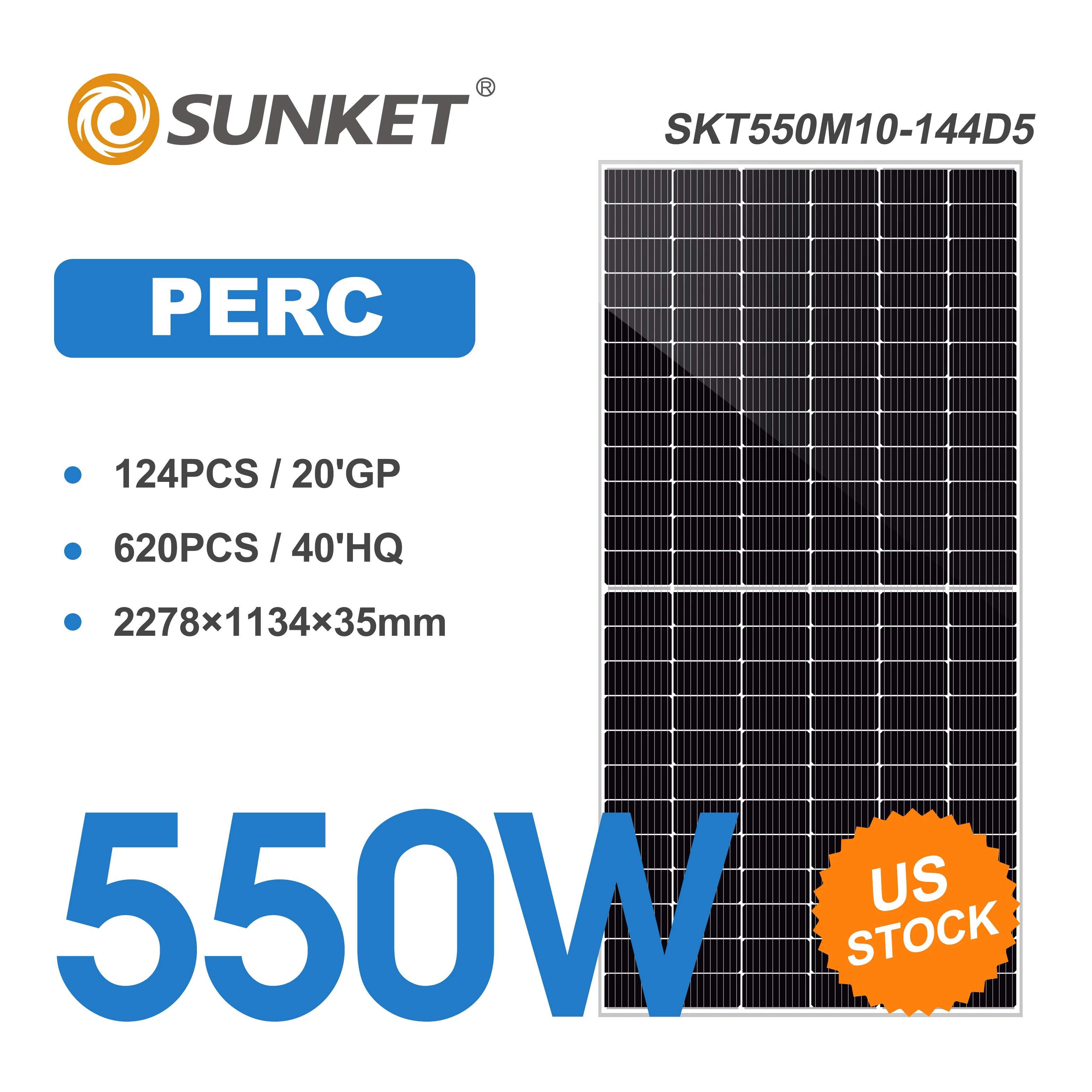 Sunket Thailand Factory Bificial Mono 550w Solar Panels In Thailand Solar Panel China Price 550w Solar Panel Haiti