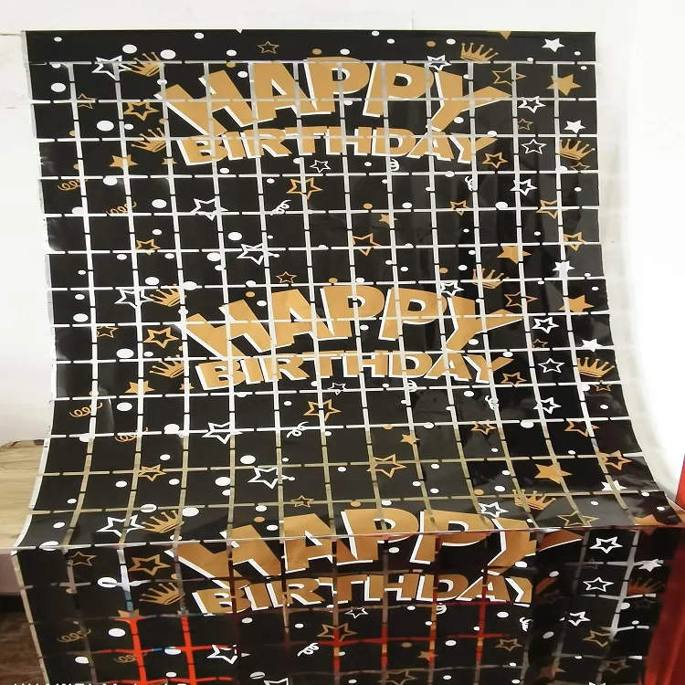 Новые металлические занавески из фольги для украшения дня рождения 1*2 м квадратная занавеска