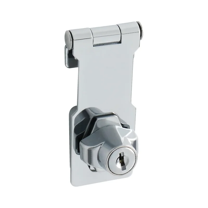 Keyed Lock Hasp Chrome Plated Hasp Lock Catch Latch Safety Door Lock with Keys