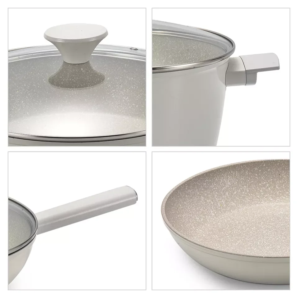 Customized Aluminum pizza Pan nonstick coating perforated crepe fry pan 24cm 26cm 28cm