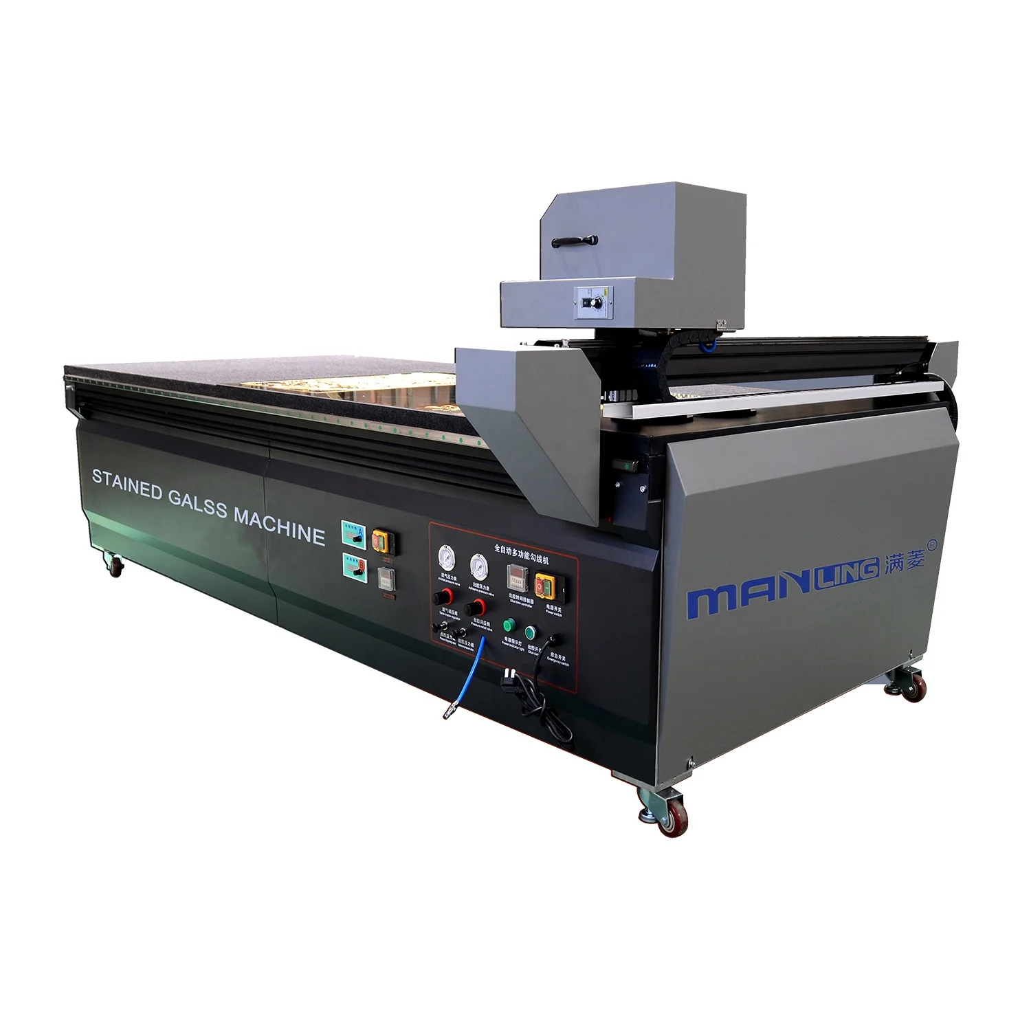 Manling CNC Точная твердая линия машина цветное стекло