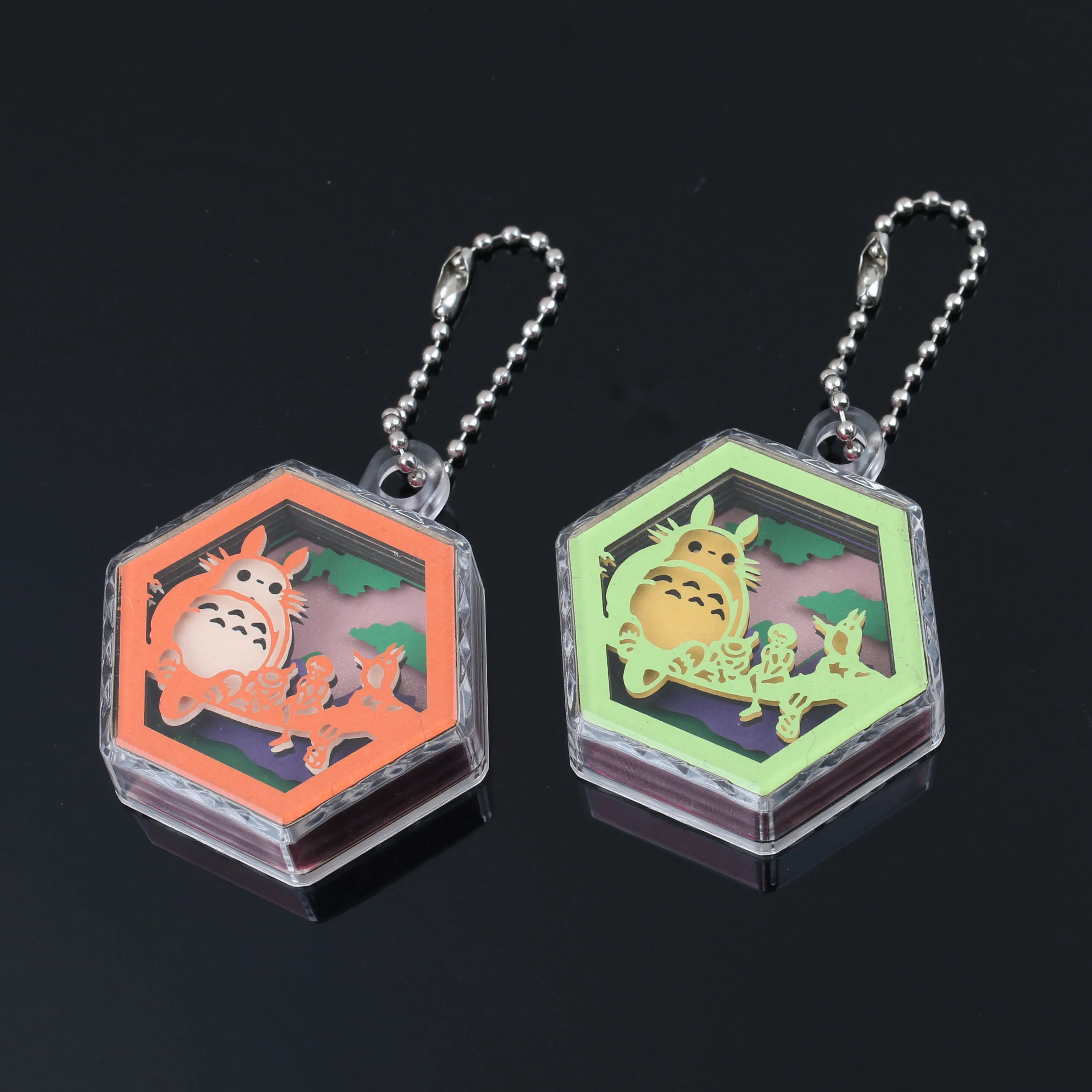 Wholesale Custom Transparent Acrylic cute Cartoon Character 3d Keychains with Key Ring for Promotional Gift