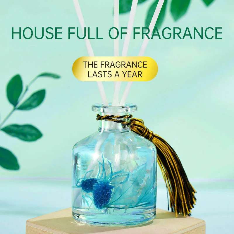 Cylindrical Bottles Deodorant Parfum Easy Cute Flowers Rattan Sticks Volatile Fragrance Aromatherapy Aroma Diffuser