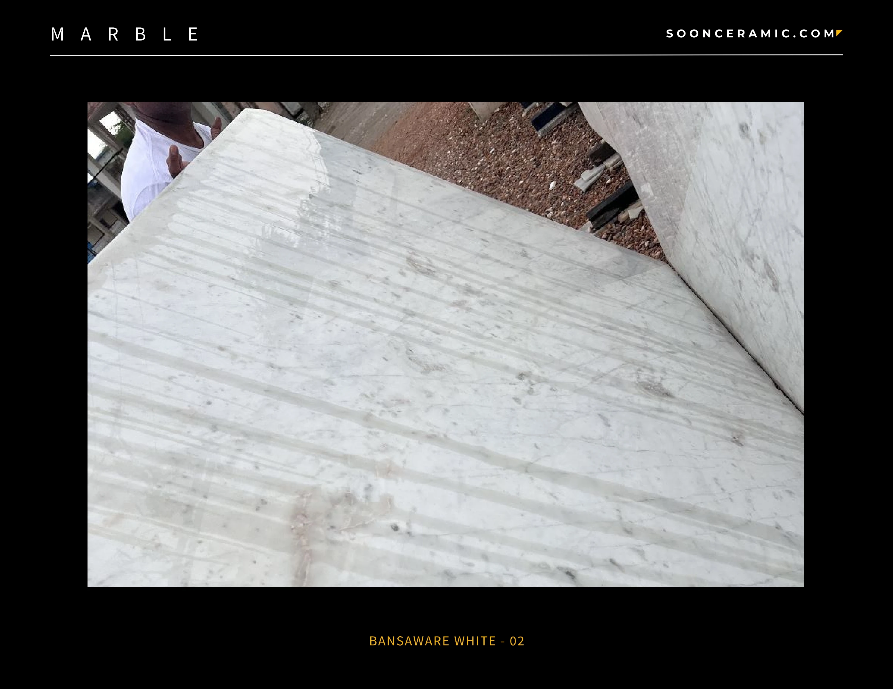 Wholesale Factory Supply Bansaware White Marble Slab for Interior Wall and Floor Decoration from India