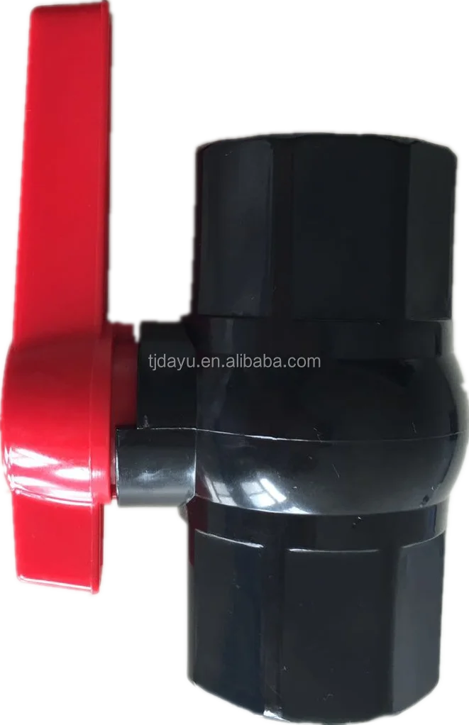 Free sample true factory video best price easy handle BSP thread plastic PVC compact octagonal 2 way lever gray ball valve