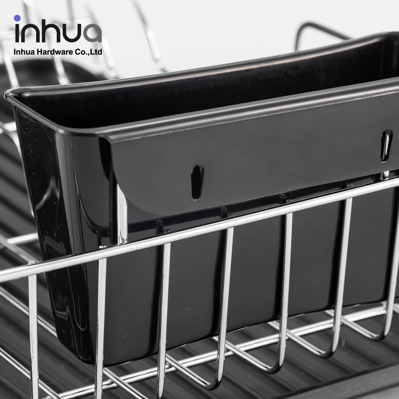 
Simple single layer dish rack iron wire dish drying rack kitchen storage drain rack for kitchen black color 