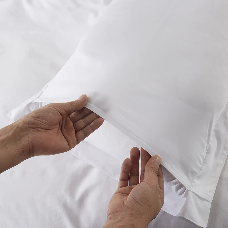 Wholesale Weave White Plain Bed Linen OEM Accepted 100% Cotton hotel bedding egyptian cotton high thread count