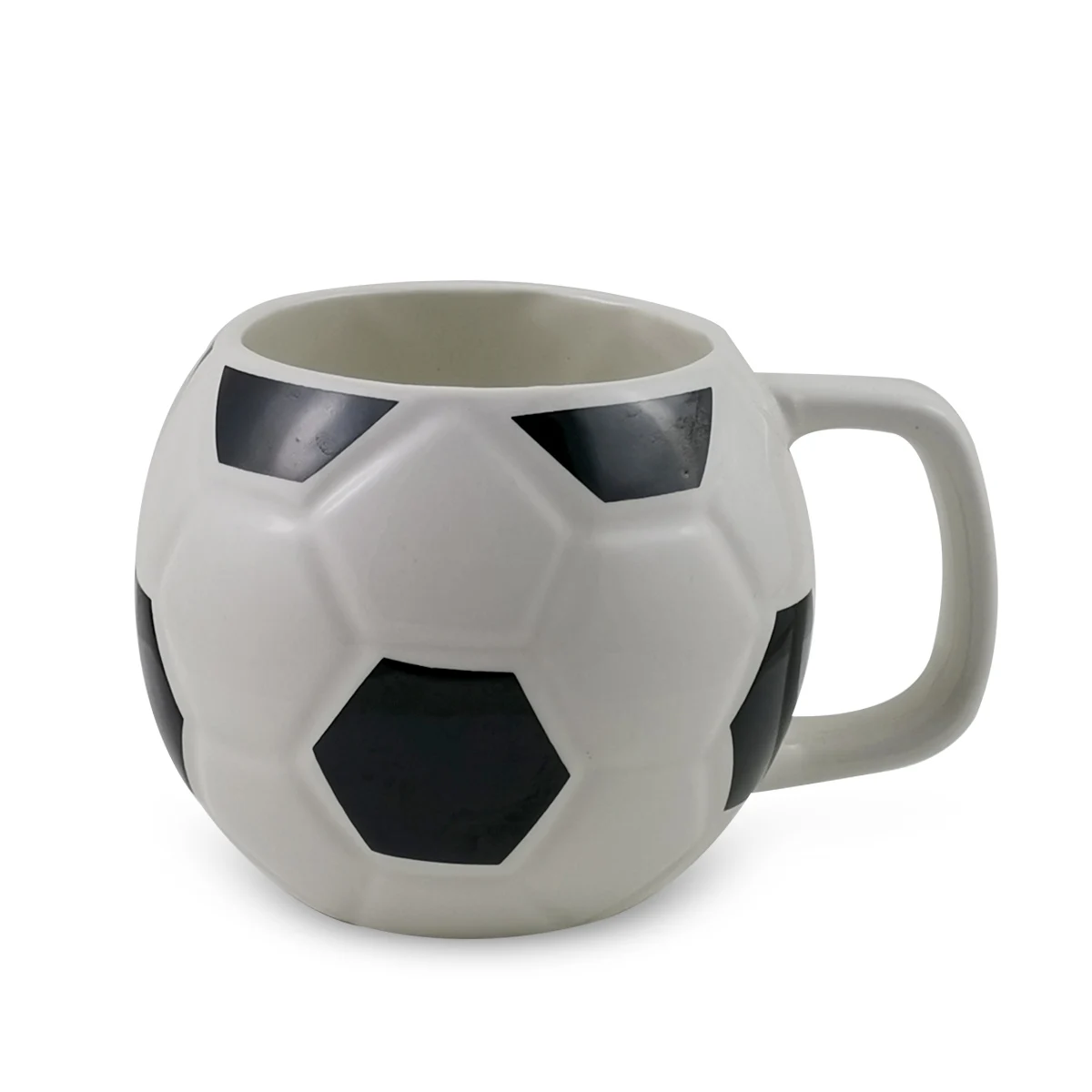 Wholesale Ceramic Mug in Basketball Shape with Pearlized Glaze Ceramic Handpainted 3D mugs Stoneware Basketball Coffee Mug