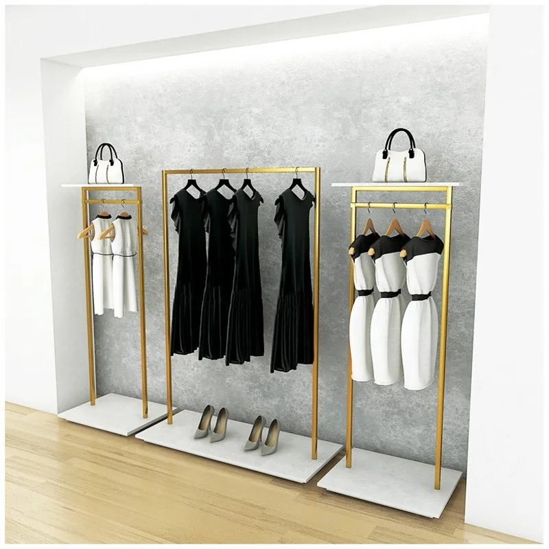 Boutique Clothing Shop Design Steel Garment Rack Clothes Display Stand for Shop