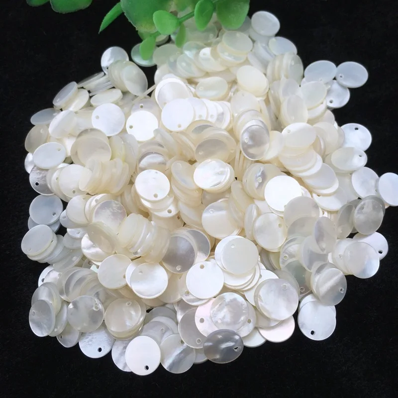 10mm Carved White Drilled Round Shape Mother of Pearl Shell Loose Gemstone Accessories For Jewelry Making