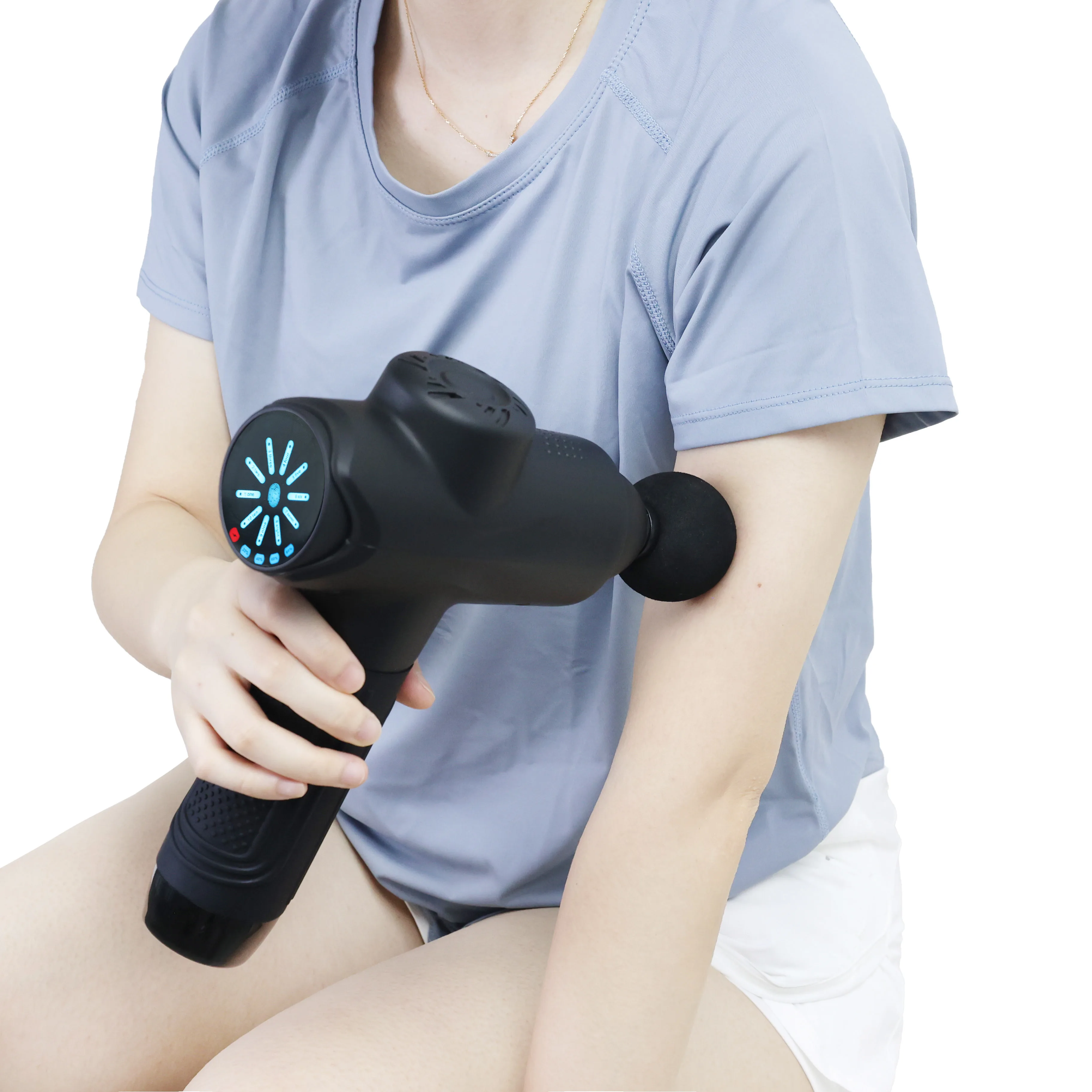 wholesale impulse high quality electric vibrating hot and cold full body massage gun brushless motor machine for home muscles