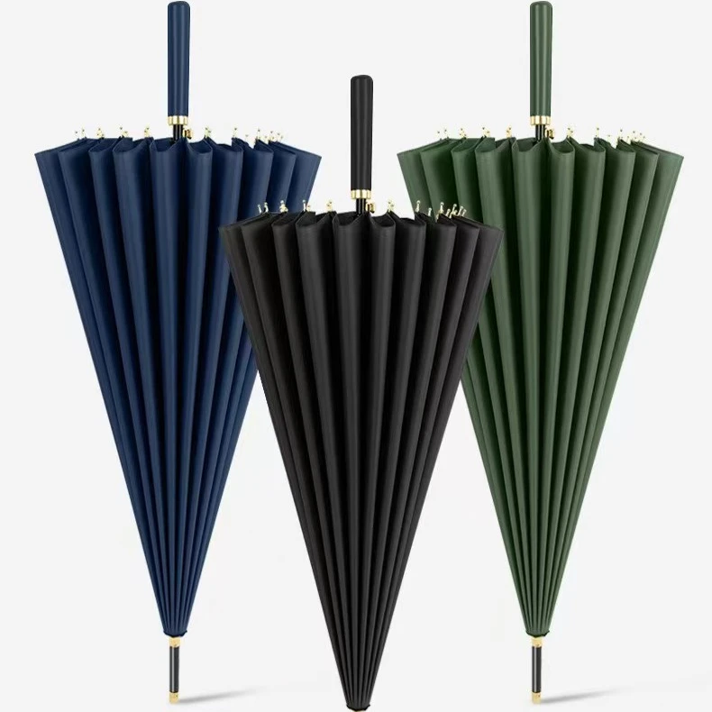 SUNDAY New Design 24K Golf Business Windproof Gifts Long Handle Straight Umbrella With Logo