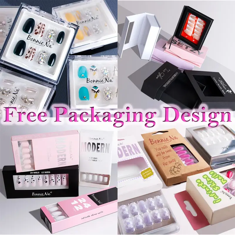 Natural Looking  3D Decoration Nails Supplier Nails Salon Quality Press On Nails