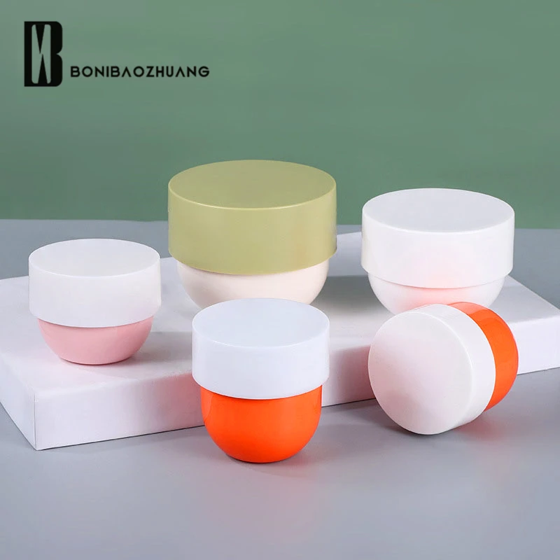 wholesale colorful bowl shape 75g 100g 150g 250g PP plastic body cream cosmetic jar for cream