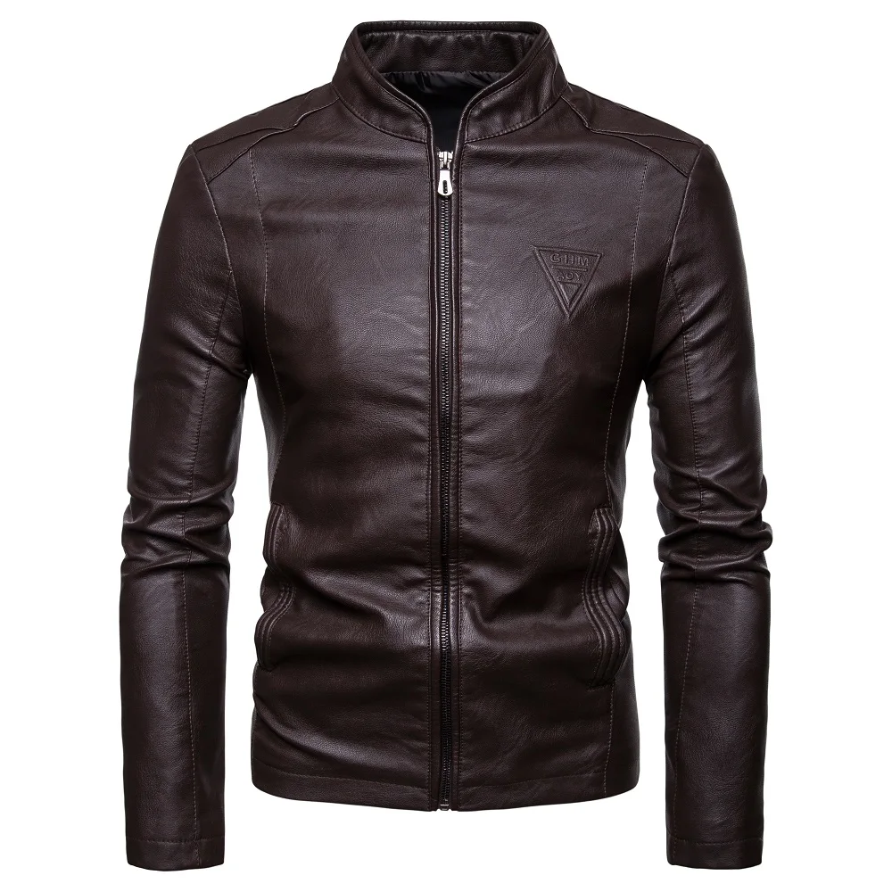 Liu Ming Autumn Winter Fashion 2024 Trending Men Clothing Casual Stand Collar Motorcycle Leather Jacket Plus Size Coat