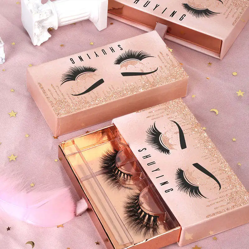 Make Your Own Brand Blank Eyelash Box 25 mm Lash Cases Custom High Quality Private Label Drip Eyelash Box
