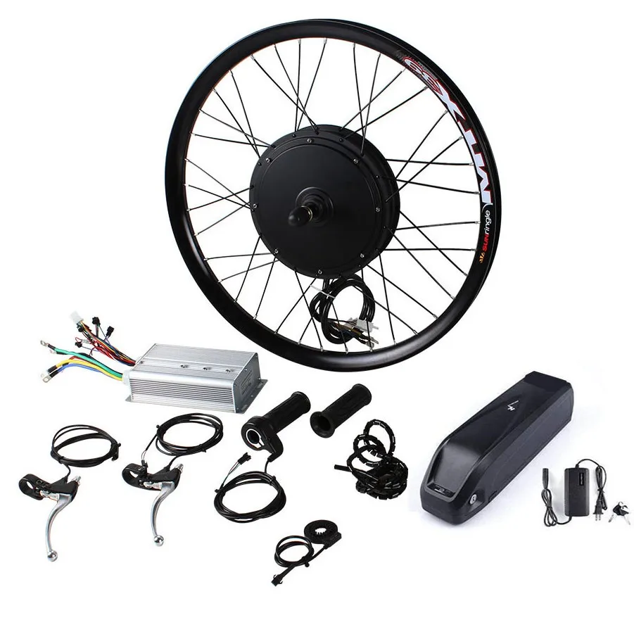 Easy assembled big power 3000w 5000w 8000w brushless rearless hub motor electric bike conversion kit with battery included