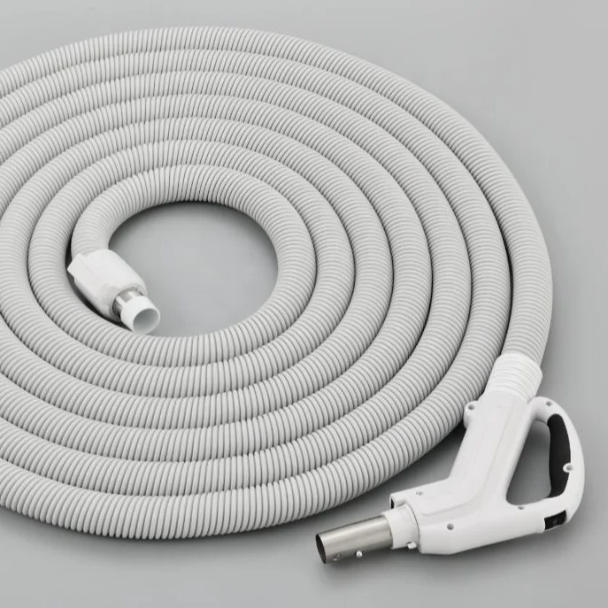 White  clear plastic PVC  PU hose for domestic industrial central vacuum cleaner part