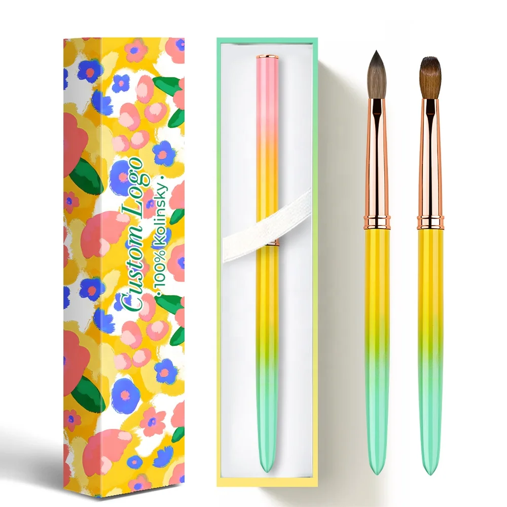 2023 Featured Nail Brush  High Quality Pinceles Acrilico Pure Kolinsky Professional Original Kolinsky Brush with Nail Brush Case