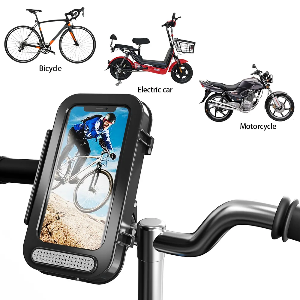 Waterproof Motorcycle Bicycle Phone Bag Holder Stand Quick Mount Support Moto Bike Handlebar Bracket For Xiaomi iPhone