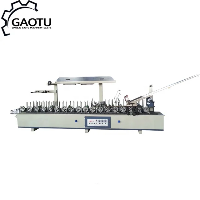 cold pvc paper veneer glue profile wrapping machine