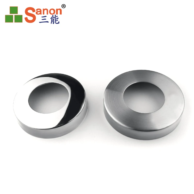 New stainless steel handrail decorative column metal base cover  for round posts or round handrail tube