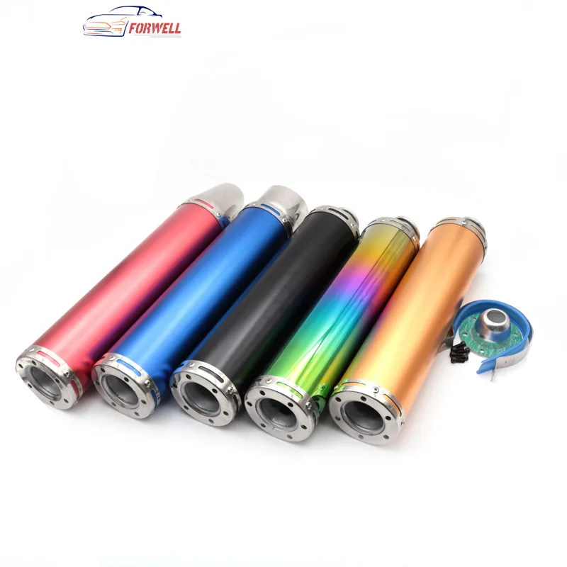 
aluminum alloy pipe throat for exhaust universal muffler aluminized motorcycle muffler exhaust 