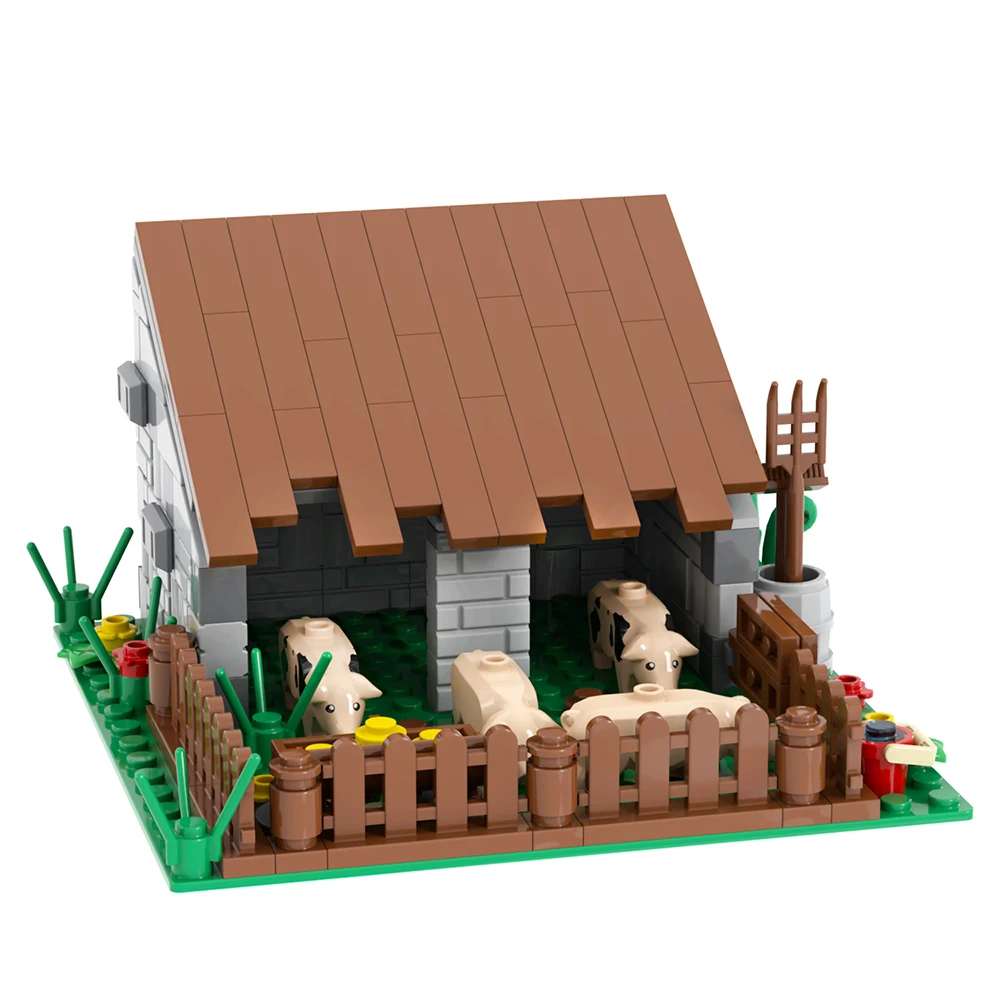 NEW Gift Pig Farm House Family Sets with Animals and Plants for 6 Year Old Boys Toys Kids
