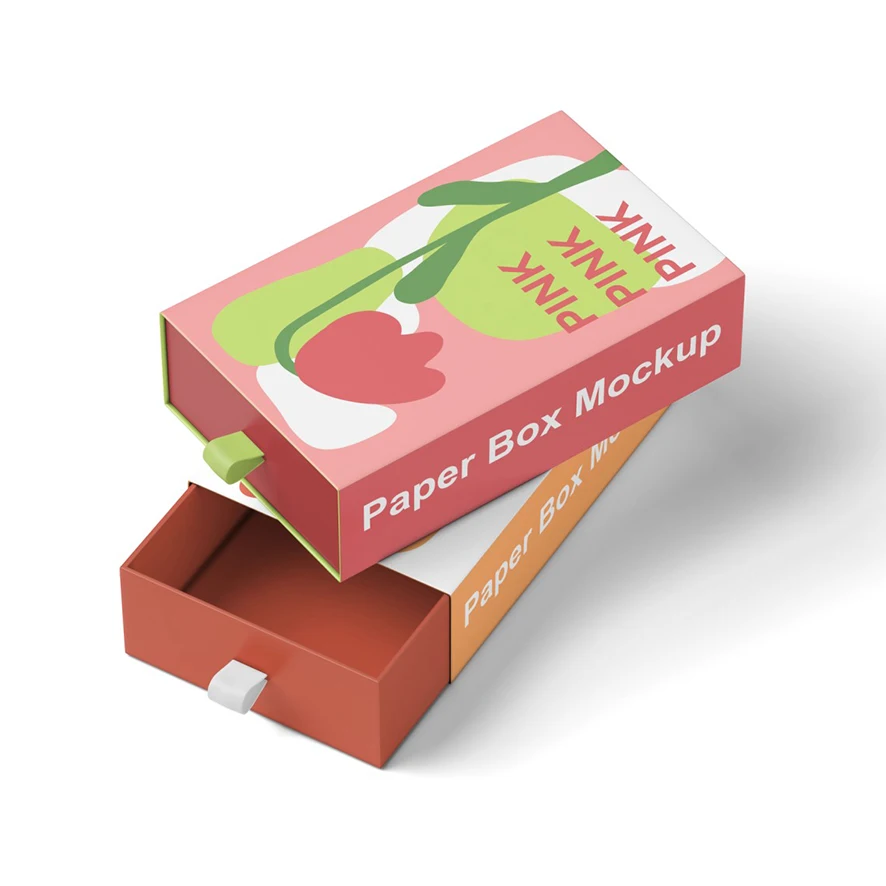 Luxury Custom Printed Logo Cardboard Paper Rigid Pull Out Sleeve Sliding Drawer Gift Box Packaging With Insert