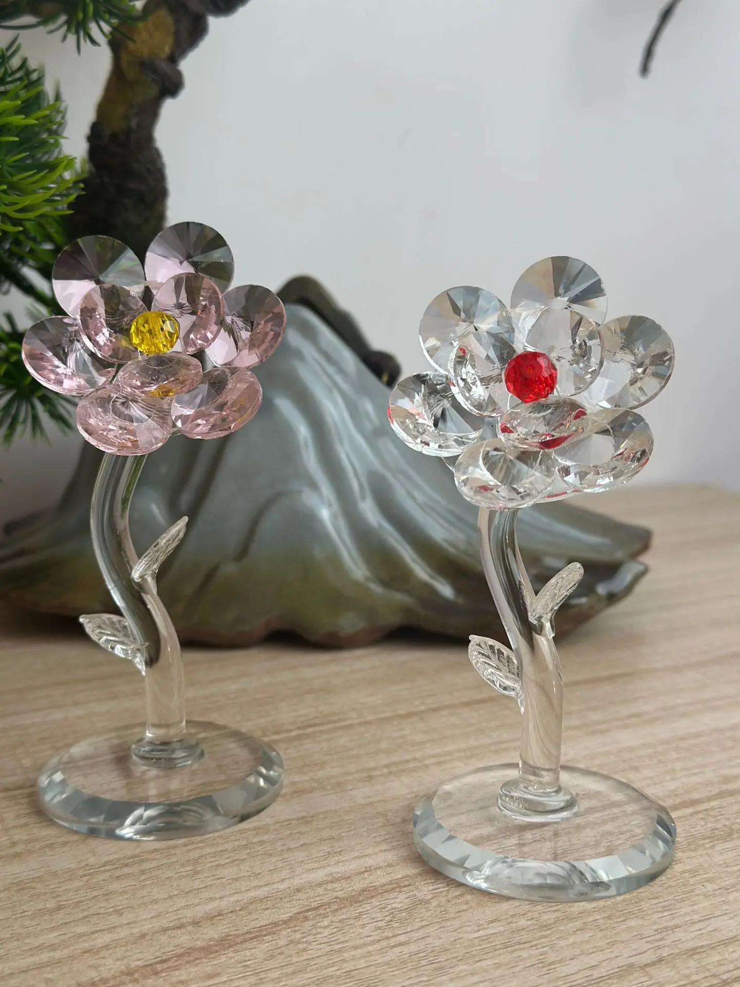 Romantic Wedding Gifts Multicolor Crystal Rose Favors With Colorful Box Party Favors Baby Shower Souvenir Ornaments For Guest