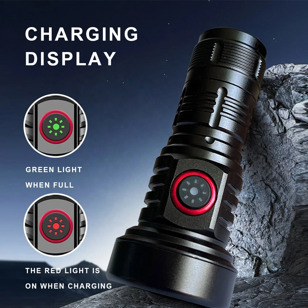 Taikoo Super Bright Type-C Rechargeable Portable Small Mini Waterproof  Camping Torch Aluminum Rechargeable  led Flashlight