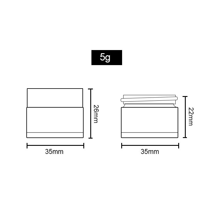 wholesale 5g 5ml 5 ml mini cosmetics clear frosted glass cream jar with gold black white lid for face eye cream cosmetic sample