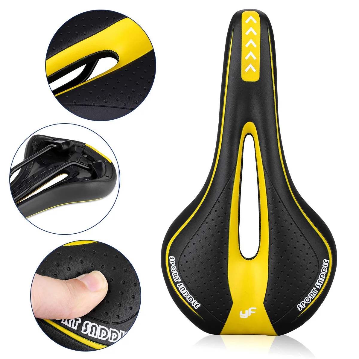 Bicycle Saddle Mountain Bike Cut-out Mesoporous Saddle Racing Saddle Riding Equipment Mountain Bike Seat Cushion