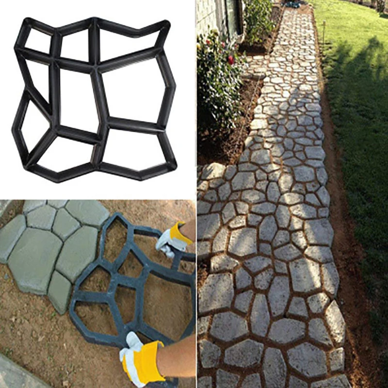 DIY pavement paving moulds concrete mold garden paver stepping stone rubber mold for concrete blocks making