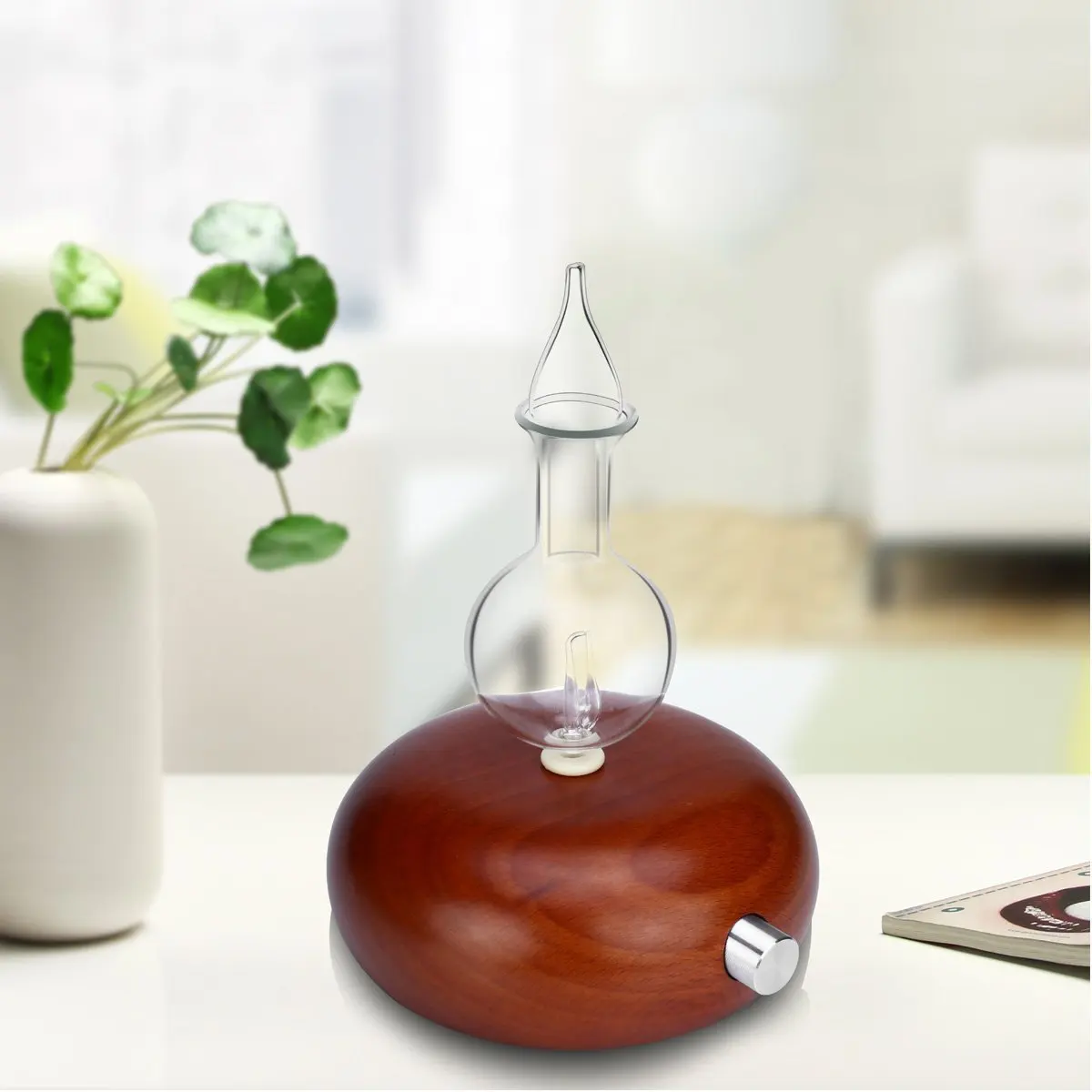 Hotsell Home Decor Real Wood Pure Essential Oil Waterless Nebulizer Diffuser