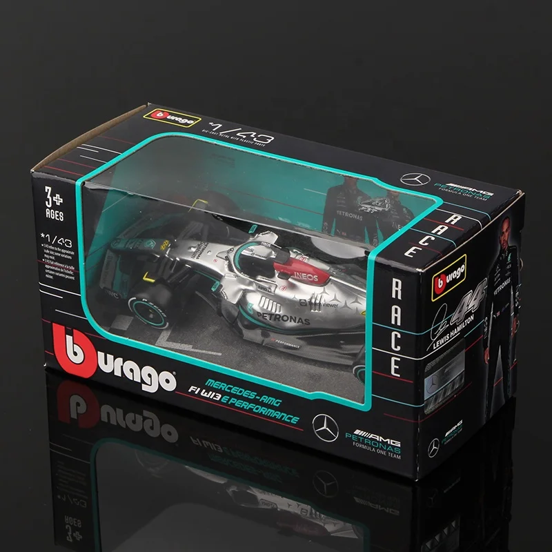 1:43 Bburago 2022 F1 Mercedes-AMG Team W13 #44 Lewis Hamilton роскошный автомобиль из сплава литые машины модель формула один игрушечный подарок